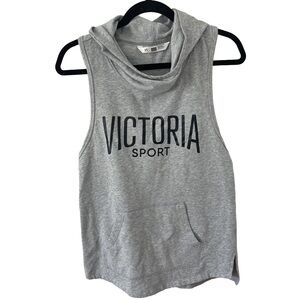 Victoria's Secret Sport Gray Sleeveless Hoodie